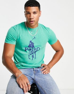 Polo Ralph Lauren t-shirt with large player logo in mid green