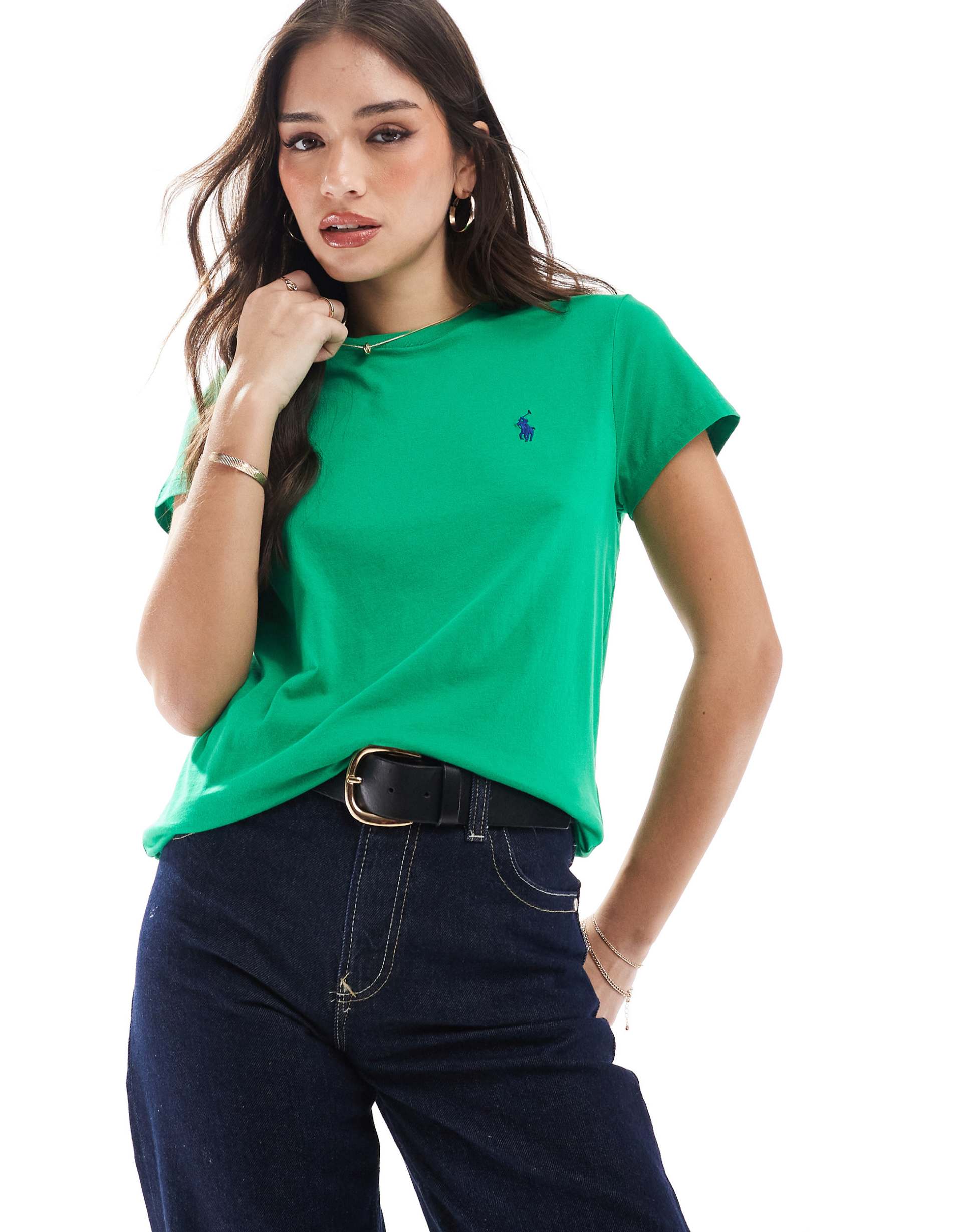 polo ralph lauren t-shirt with logo in green
