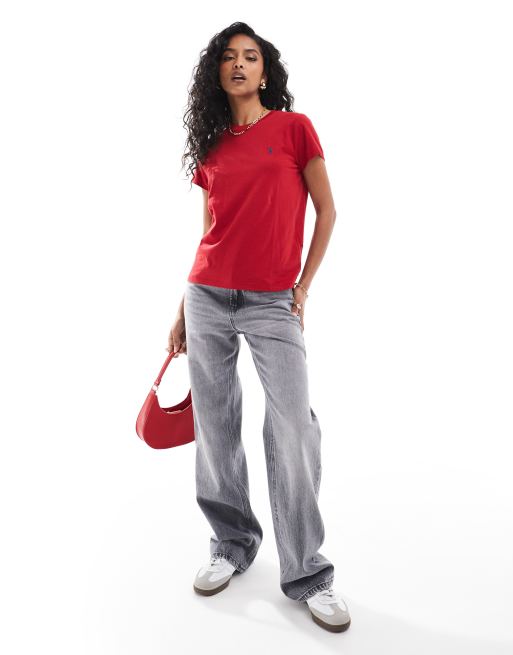 Polo Ralph Lauren t-shirt with logo in red | ASOS