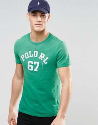 Polo Ralph Lauren T-Shirt With POLO RL 67 Print In Green | ASOS
