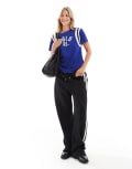 [Polo Ralph Lauren] Polo Ralph Lauren t-shirt with retro logo in blue XS SPORTING ROYAL