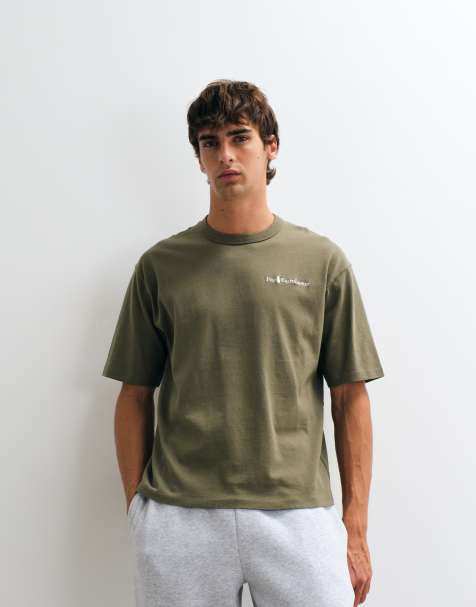 Polo Ralph Lauren T-shirt z nadrukiem na plecach w kolorze khaki - view 1