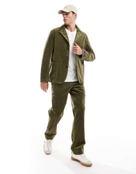 Polo Ralph Lauren tailored cord trousers in olive green CO-ORD - view 1