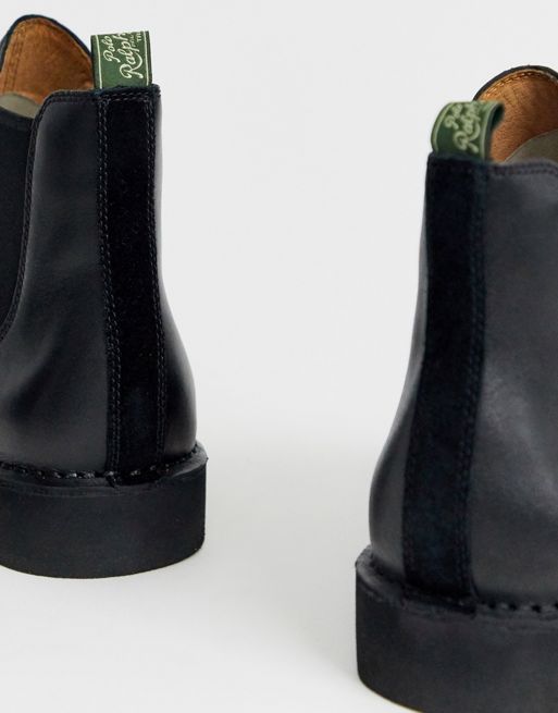 Polo Ralph Lauren talan leather chelsea boot in black | ASOS