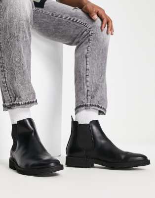 Polo Ralph Lauren talan leather chelsea boot in black - ASOS Price Checker