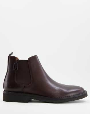 Polo Ralph Lauren Polo Ralph Lauren talan leather chelsea boot with pony logo in brown