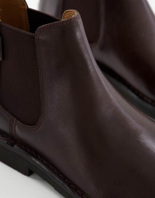 Polo Ralph Lauren talan leather chelsea boot with pony logo in brown | ASOS