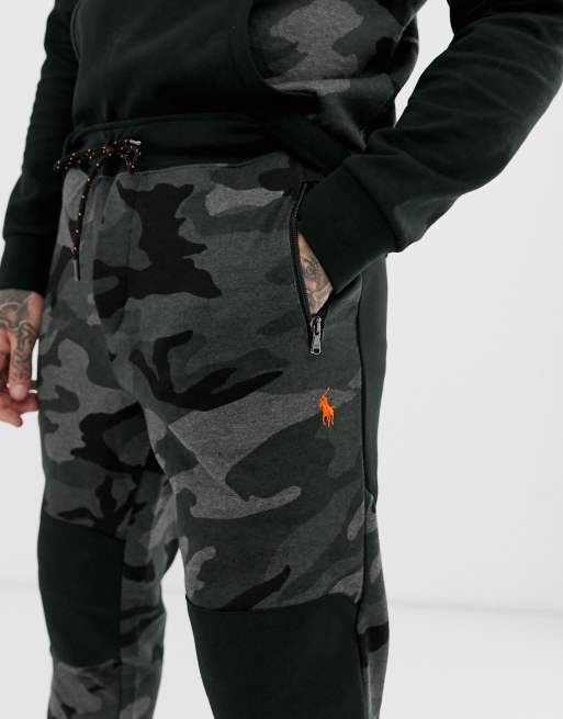 Polo Ralph Lauren tapered jogger in black camo with polo leg logo | ASOS