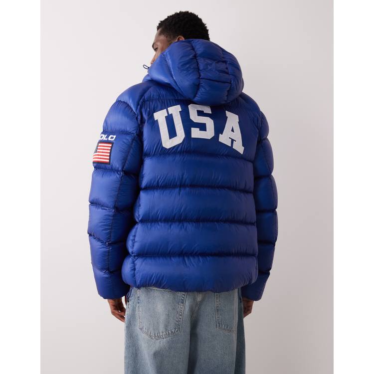 Polo Ralph Lauren Team USA Hawthorne ripstop jacket in Blue | ASOS