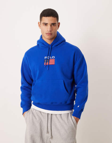 Polo Ralph Lauren - Team USA - Uniseks hoodie met logo op de borst in blauw - view 1