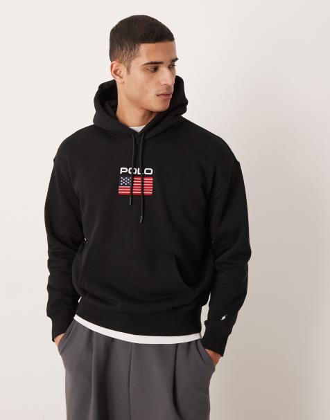 Polo Ralph Lauren Team USA unisex chest logo hoodie in Black - view 1