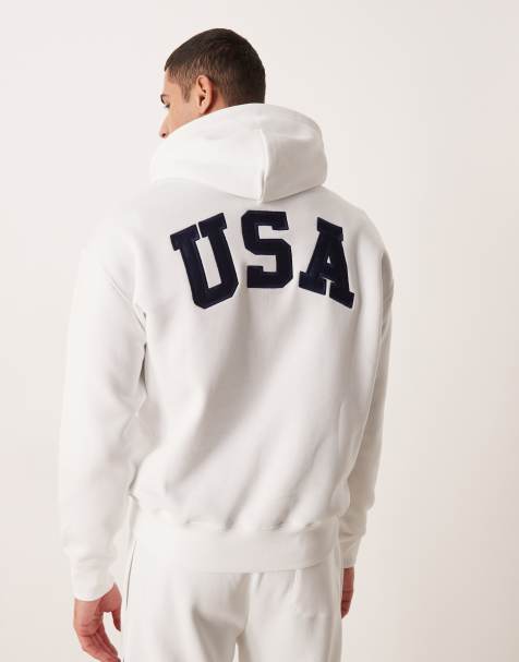 Polo Ralph Lauren – Team USA – Unisex-Kapuzenpullover in Weiß mit Logo auf der Brust - view 1