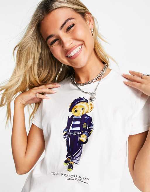 Polo Ralph Lauren teddy bear T-shirt in white | ASOS