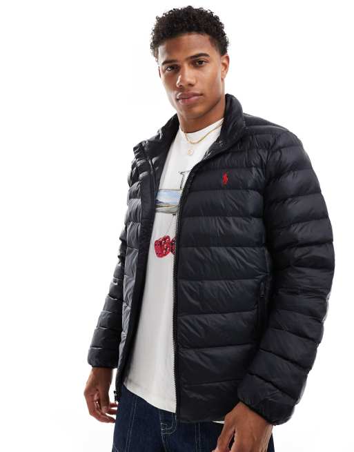 Black lightweight puffer jacket mens best sale