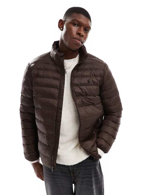 Polo Ralph Lauren Terra lightweight insulated puffer jacket in brown ASOS