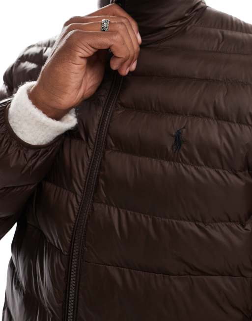Polo Ralph Lauren Terra lightweight insulated puffer jacket in brown, 3 of 4