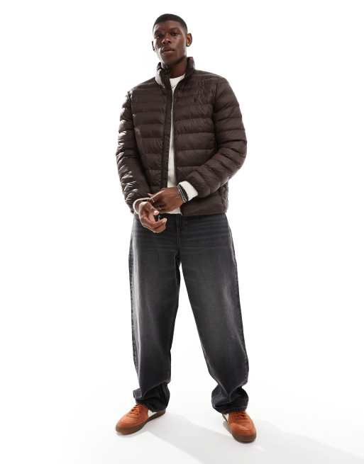 Polo Ralph Lauren Terra lightweight insulated puffer jacket in brown, 4 of 4