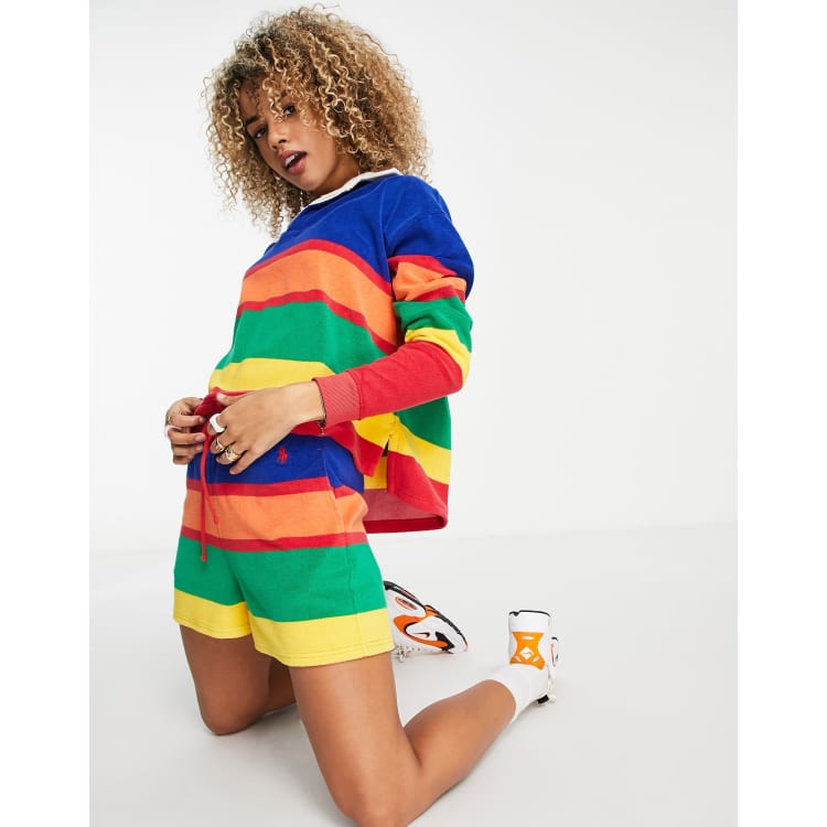 POLO SPORT Nylon Mini Pouch マルチカラー Polo Ralph Lauren terrycloth shorts in multi stripe - part of a