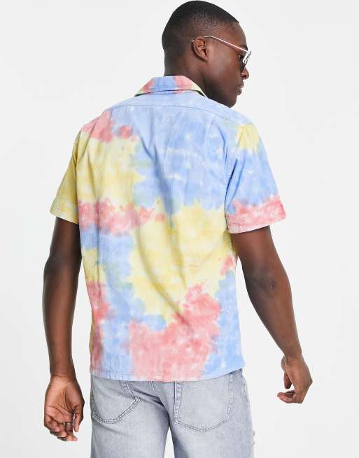 Polo Ralph Lauren tie dye short sleeve seersucker shirt classic oversized  fit in multi CO-ORD | ASOS