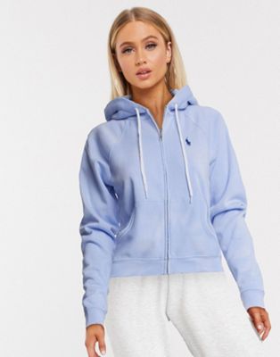 ralph lauren blue zip up hoodie