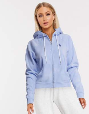 ralph lauren blue zip up hoodie