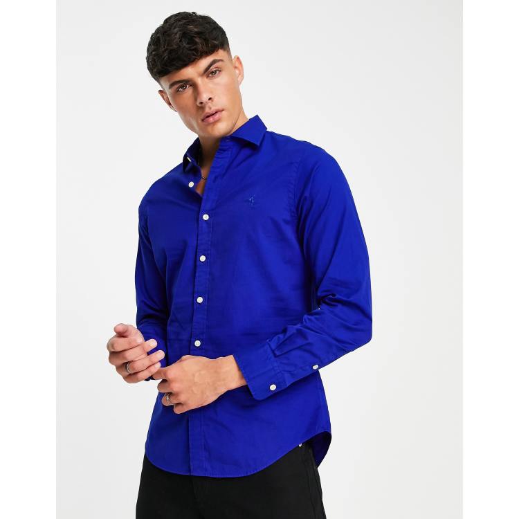 royal blue and black ralph lauren polo shirt