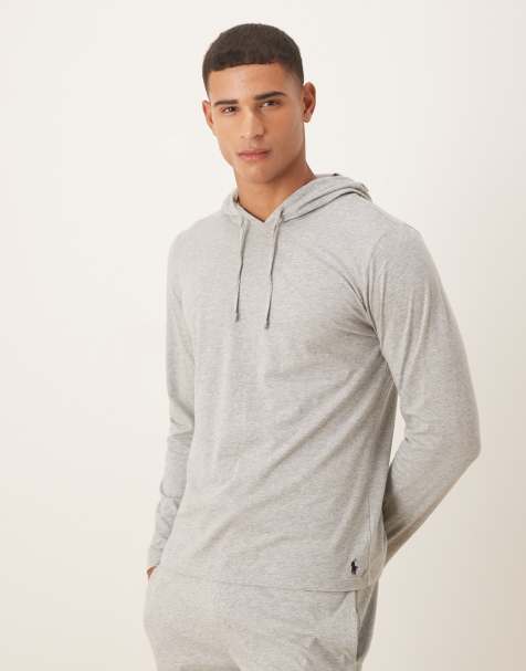 Polo Ralph Lauren - Top confort d'ensemble à capuche et manches longues avec logo - Gris chiné - view 1