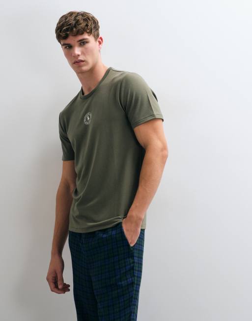 Polo Ralph Lauren top de pyjama à manches courtes kaki, 4 de 5