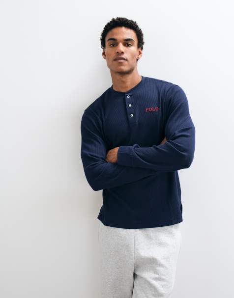 Polo Ralph Lauren top henley de détente marine - view 1
