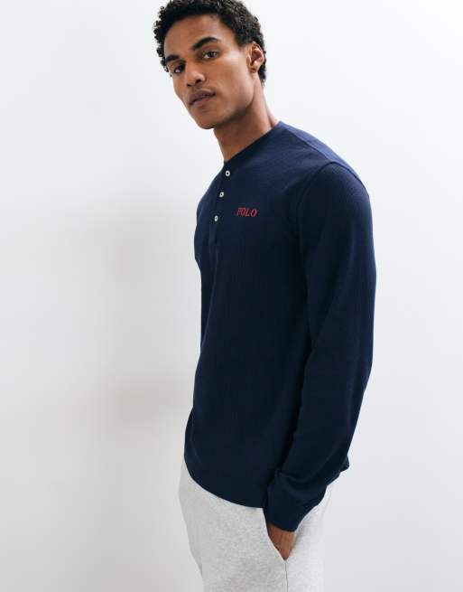 Polo Ralph Lauren top henley de détente marine, 5 de 5