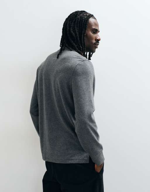 Polo Ralph Lauren top henley in maglia da casa antracite, 5 di 5