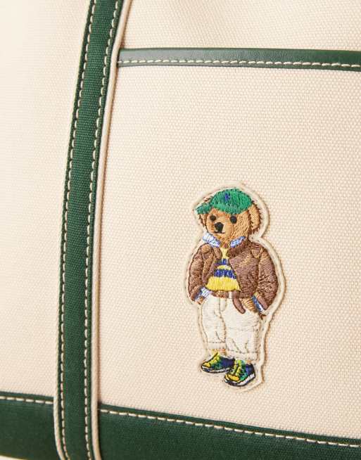 Polo Ralph Lauren tote bag in ecru green ASOS