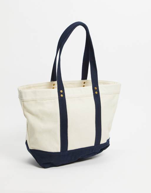 Polo Ralph Lauren tote bag with bear logo in white | ASOS