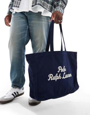 Polo Ralph Lauren Polo Ralph Lauren tote bag with logo in navy