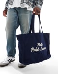 [Polo Ralph Lauren] Polo Ralph Lauren tote bag with logo in navy One Size Newport navy