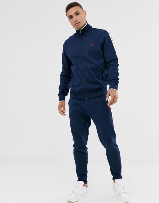 Polo Ralph Lauren track top in navy with white side stripe ASOS