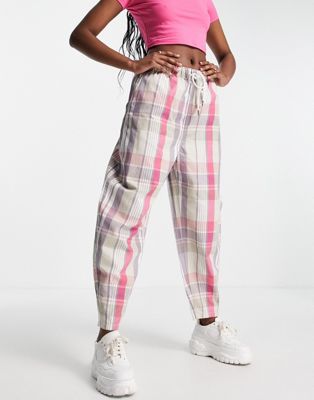 Polo Ralph Lauren co-ord check jogger pink check - ASOS Price Checker