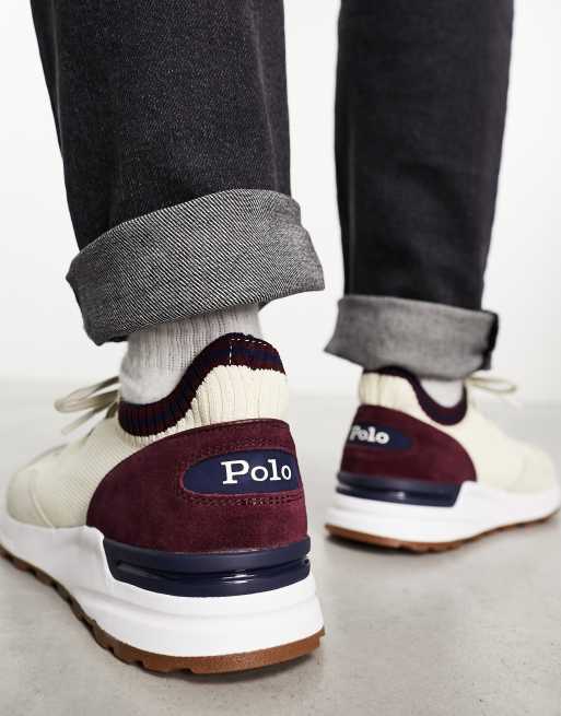 burgundy polo sneakers