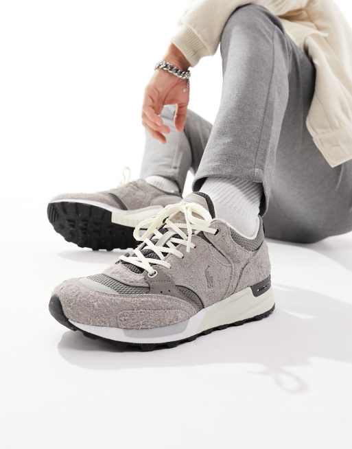 Polo Ralph Lauren - Trackster 200 - Sneakers in grijs suède