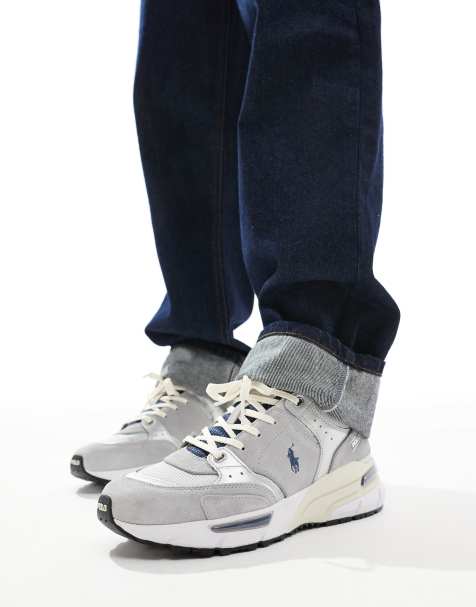 Polo Ralph Lauren Trackster 250 trainer with logo in grey - view 1