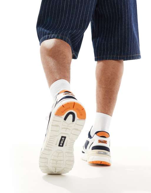Polo Ralph Lauren - Trackstr 275 - Sneakers bianche e blu, 4 di 5