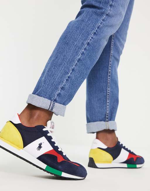 Polo Ralph Lauren – Trail '95 – Flerfärgade sneakers med ponnylogga