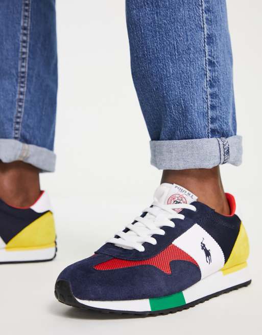 Polo Ralph Lauren trail '95 sneakers in multi with pony logo, 3 of 4