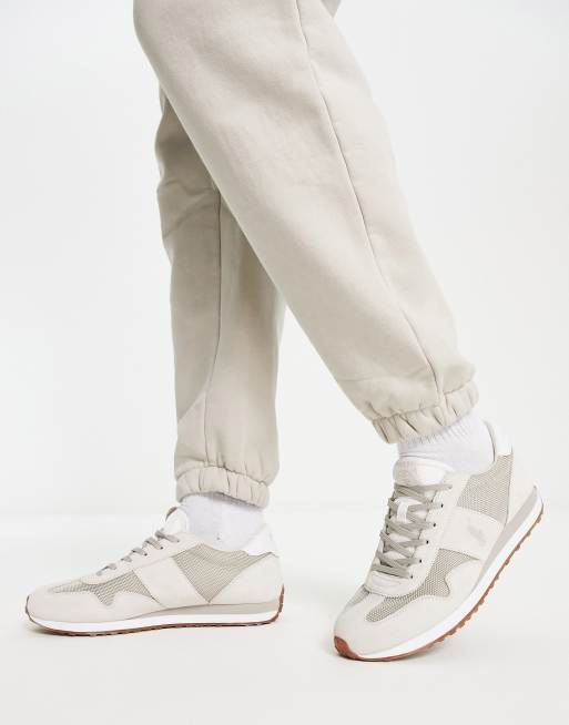 Polo Ralph Lauren train '85 sneakers in beige with pony logo | ASOS