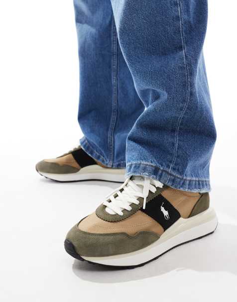 Polo Ralph Lauren – Train '89 – Buty sportowe w kolorze khaki z logo - view 1