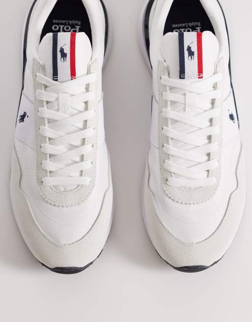 Polo Ralph Lauren - Train 89 - Hvide og marineblå sneakers i ruskind, 2 af 5