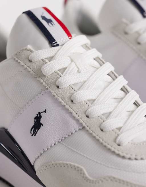 Polo Ralph Lauren - Train 89 - Hvide og marineblå sneakers i ruskind, 5 af 5