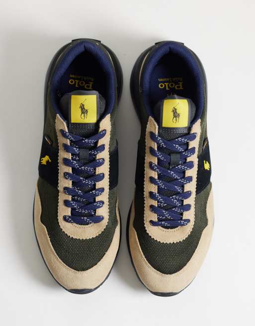Polo Ralph Lauren Train 89 Sneaker aus Wildleder in Oliv und Hellbraun, 3 von 5