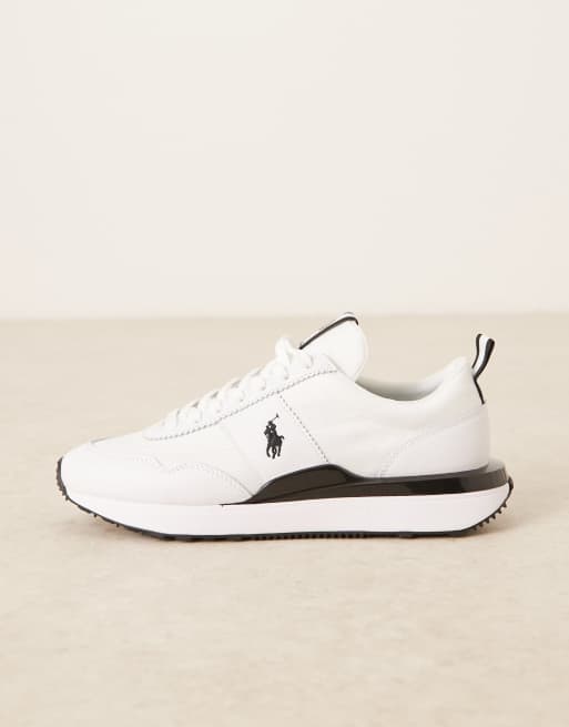 Polo Ralph Lauren – Train '89 – Sneaker in Weiß mit schwarzem, geripptem Detail, 2 von 5
