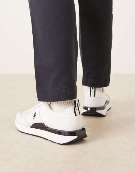 Polo Ralph Lauren – Train '89 – Sneaker in Weiß mit schwarzem, geripptem Detail, 5 von 5